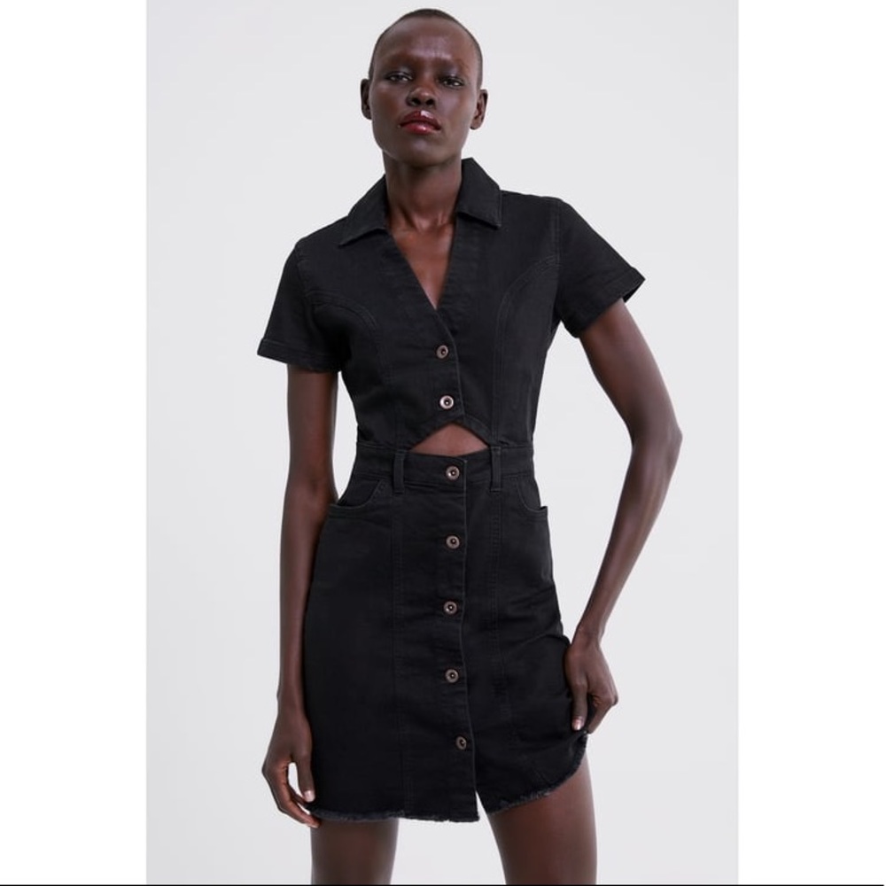 Black Zara Denim Dress